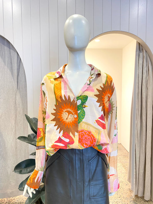 Roame Silk Blend Shirt - Size 1 (8/10)