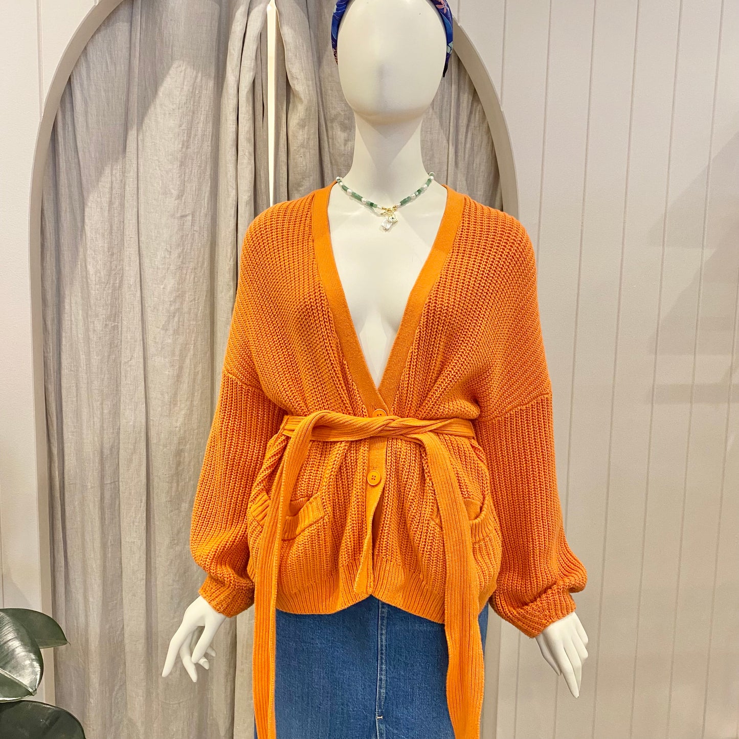 Viktoria and Woods Orange Cardigan - Size 2 (10)