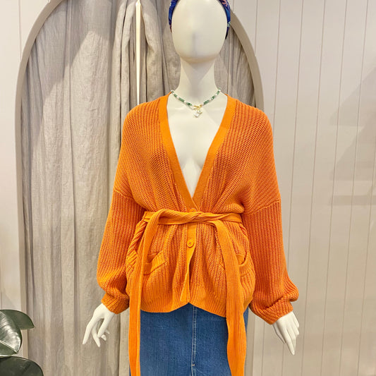 Viktoria and Woods Orange Cardigan - Size 2 (10)