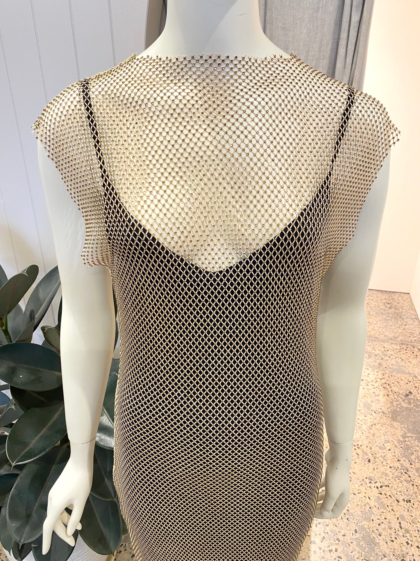 Husk Mesh Rhinestone Dress - Size 10