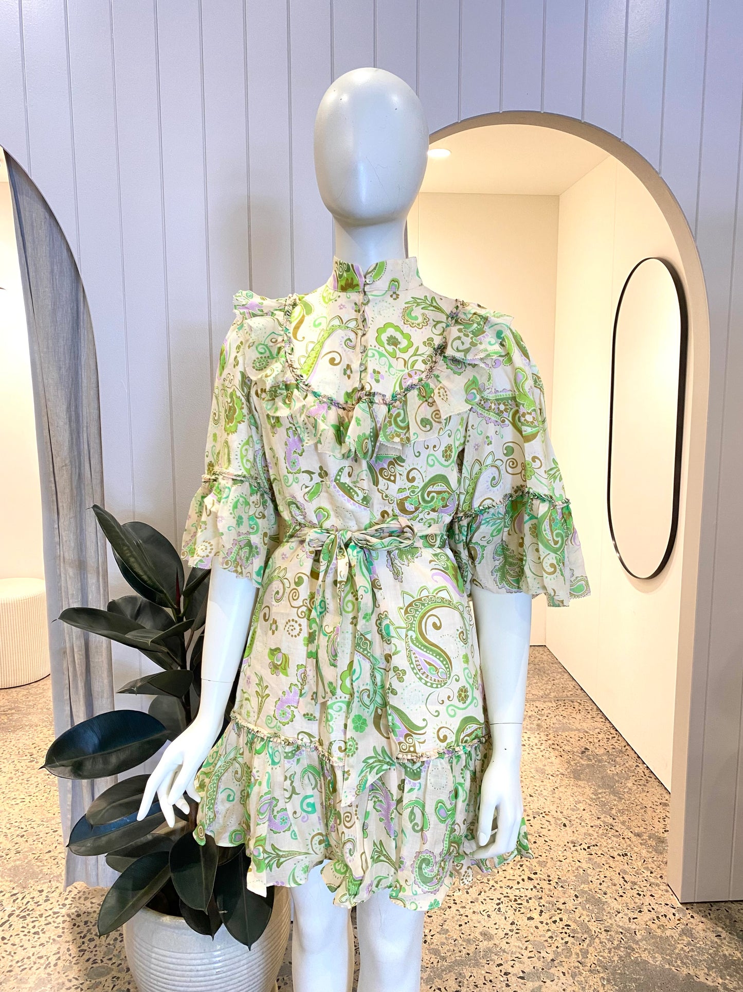 Alemais 'Marta' Ruffle Mini Dress - Size 10