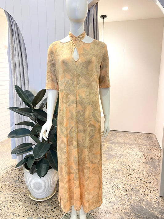 Hansen & Gretel Priya Dress In Palms - Size XL (14)