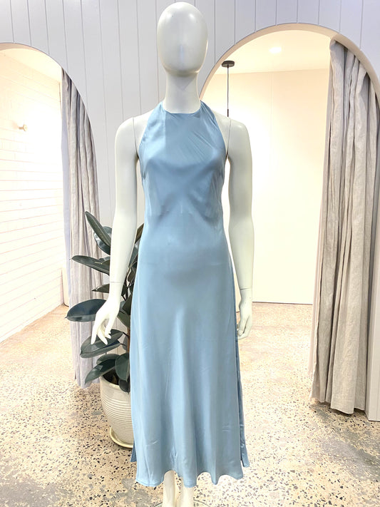 Silk Laundry Halter Dress in Oasis - Size XL (12/14)