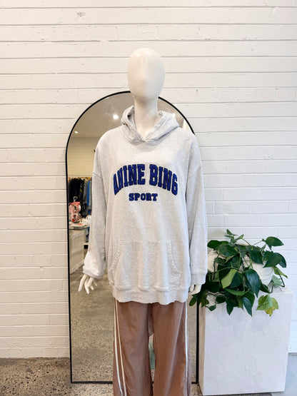 Anine Bing Grey Harvey Hoodie - Size XL (12 - 14)