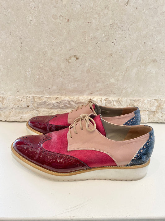 Habbot Ormand Brogue Magenta - Size 42