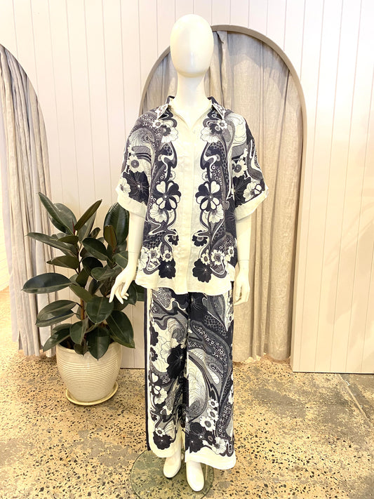 ALÉMAIS Mickey Co Ord Set in Navy - Size 16