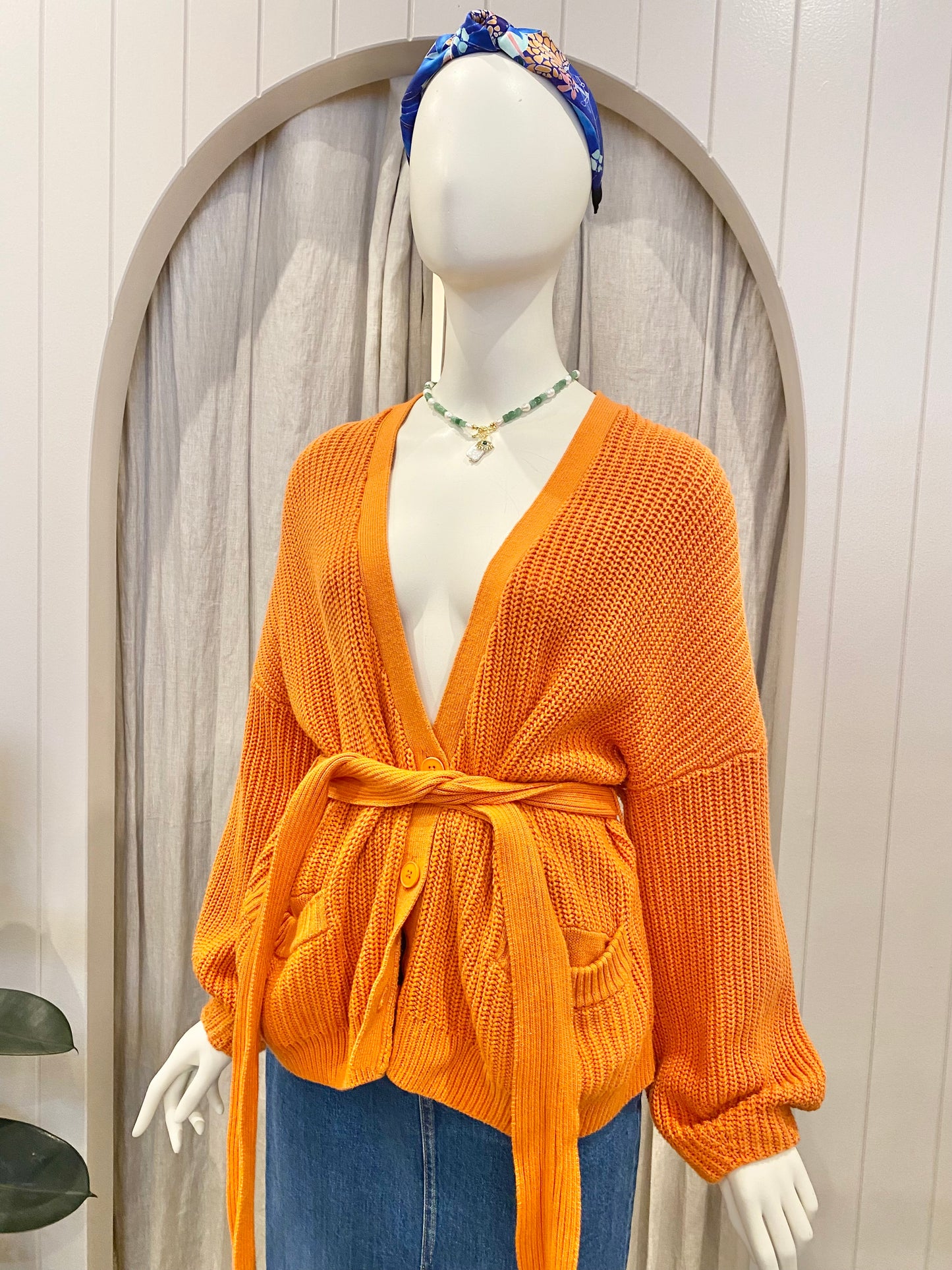 Viktoria and Woods Orange Cardigan - Size 2 (10)