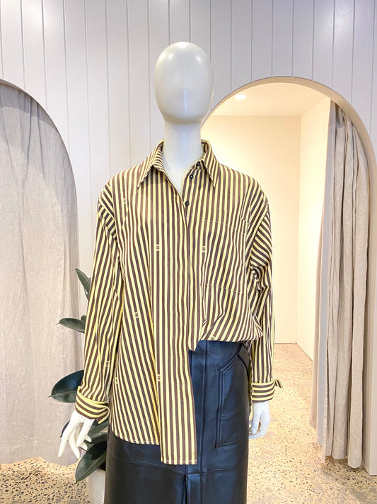 Camilla & Marc Kiera Shirt in Cool Mustard - Size 10