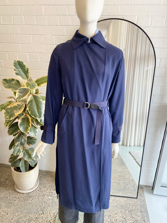 Tara Jarmon Navy Trench Coat - Size 8 - 10