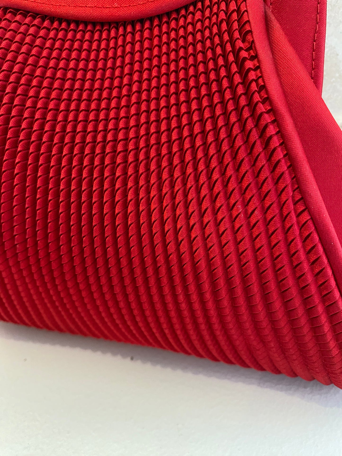 Olga Berg Red Pleated Bag