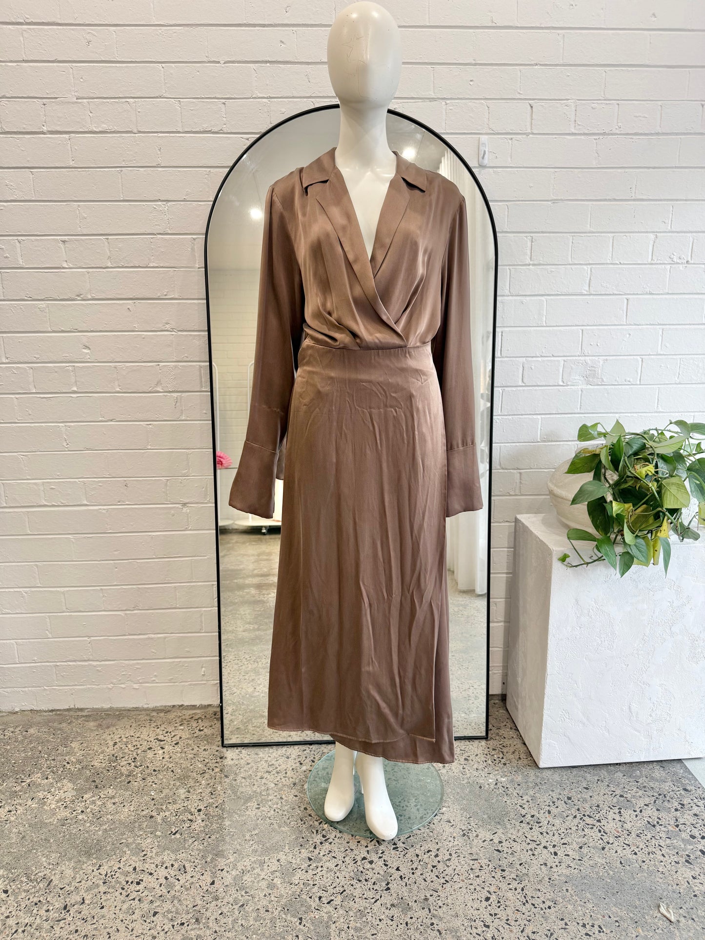 Bec and Bridge Amber Silk Wrap Maxi Dress - Size 16