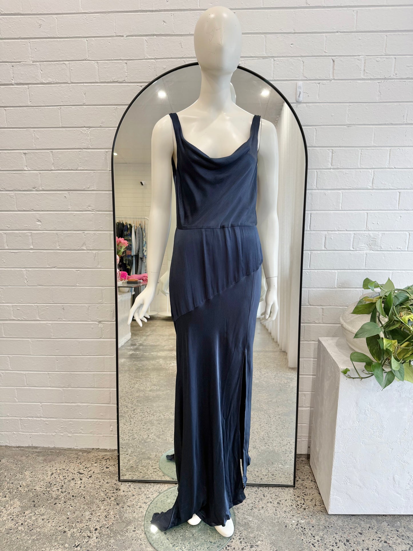 Bec and Bridge Navy Moon Dance Cowl Dress - Size 10