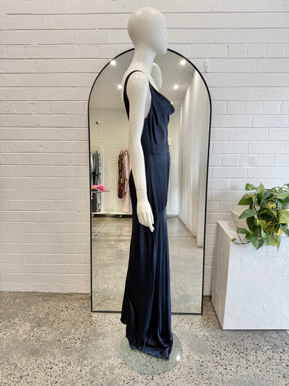 Bec and Bridge Navy Moon Dance Cowl Dress - Size 10