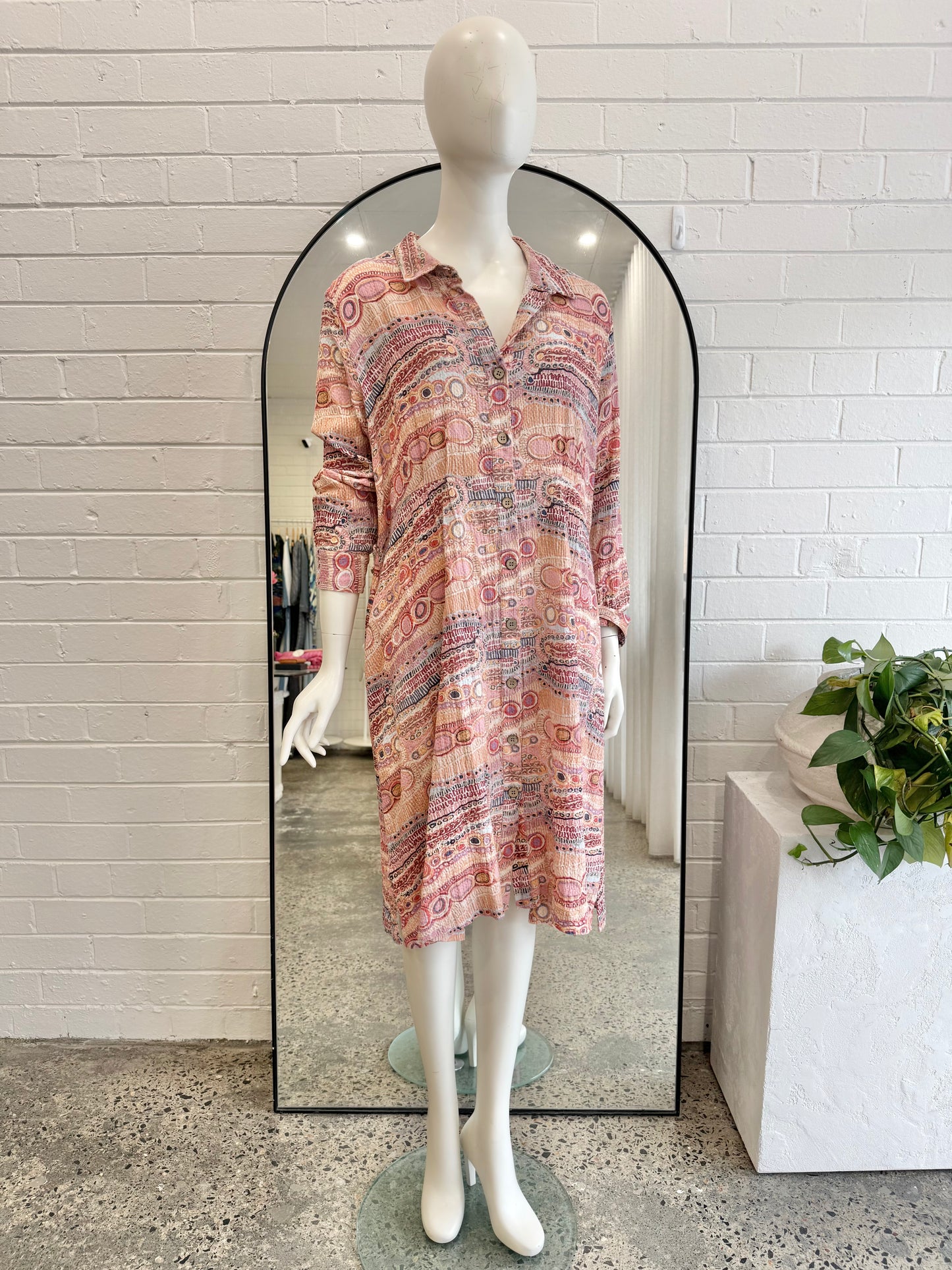Nancy Bird x Murdie Nampijinpa Morris Midi Shirt Dress - Size XL (14 - 16)
