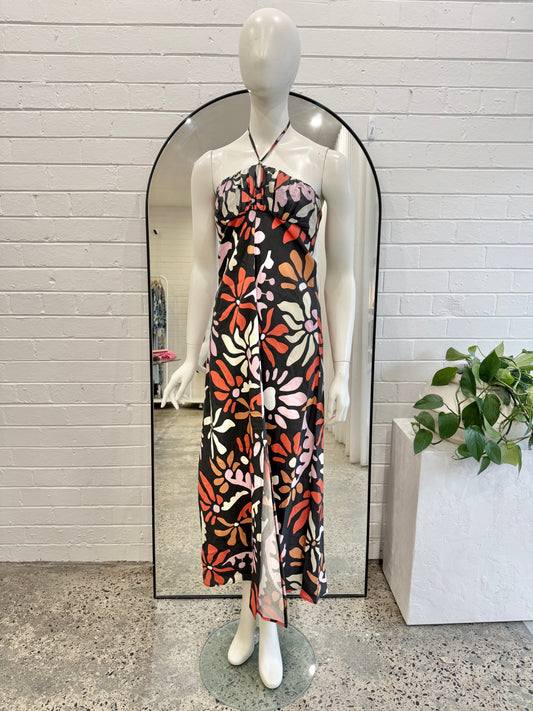 By Johnny Breeze Gathered Halter Dress - Size 8