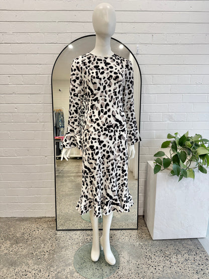 By Johnny White Animal Print Dress - Size 12
