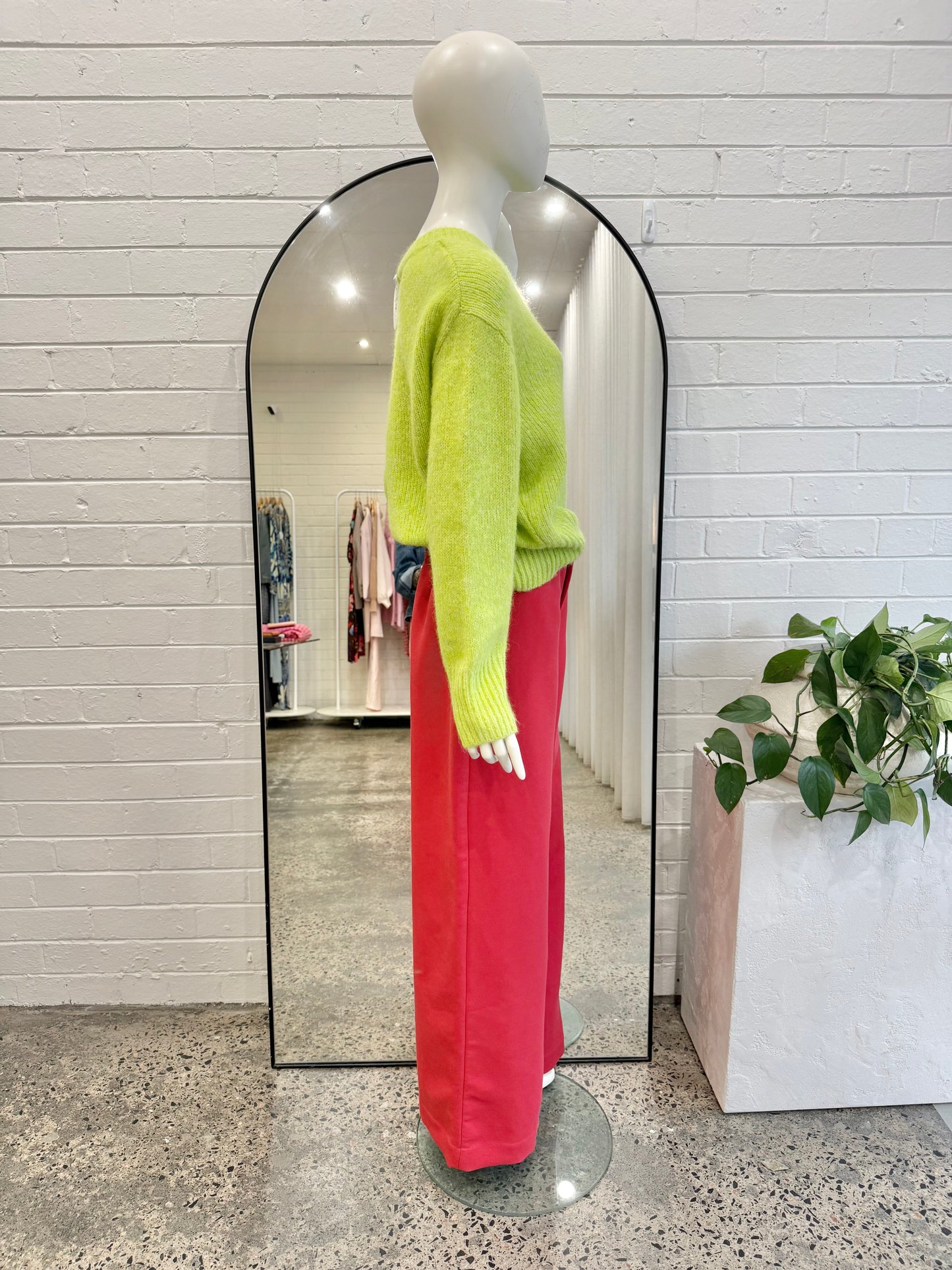 Cos Lime Green Wool Blend Knit Jumper - Size L