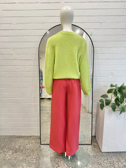 Bul Red Wide Leg Trousers - Size 14