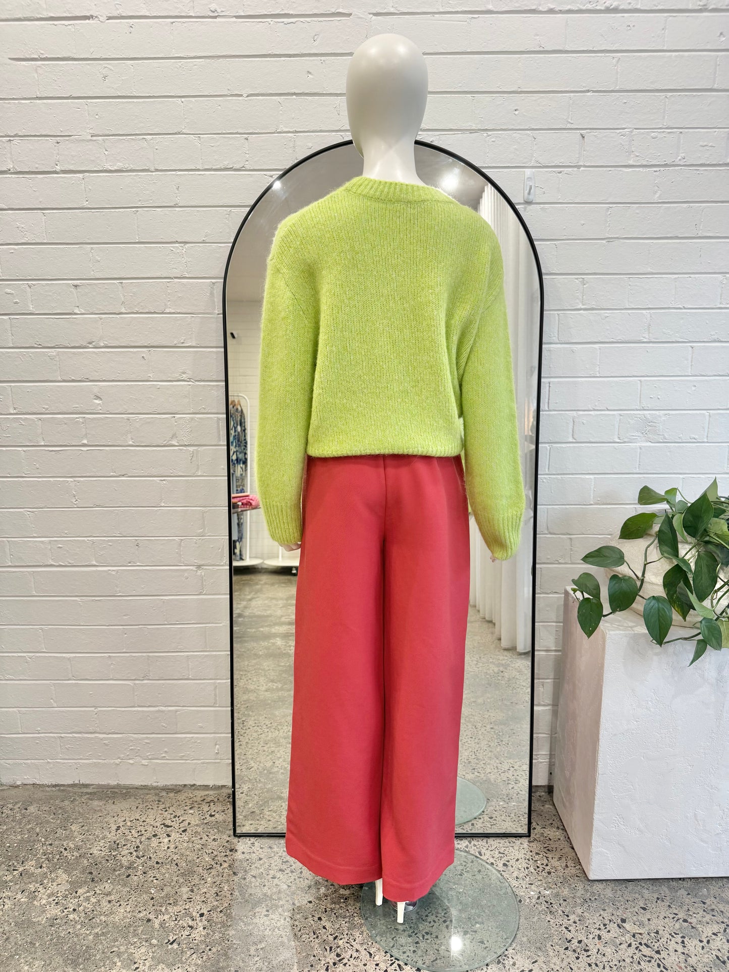 Cos Lime Green Wool Blend Knit Jumper - Size L