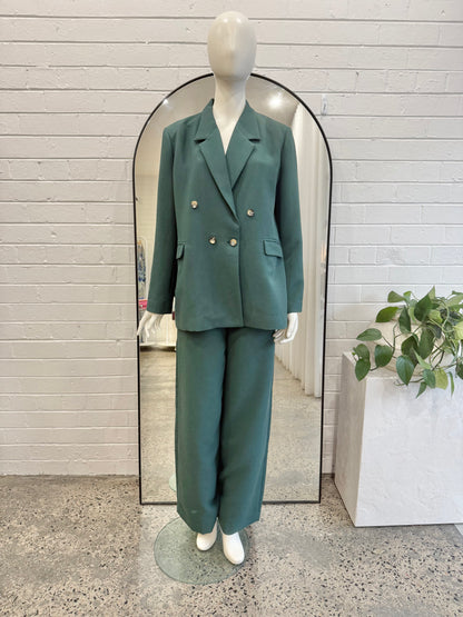 Bul Green Double Breasted Blazer - Size 14
