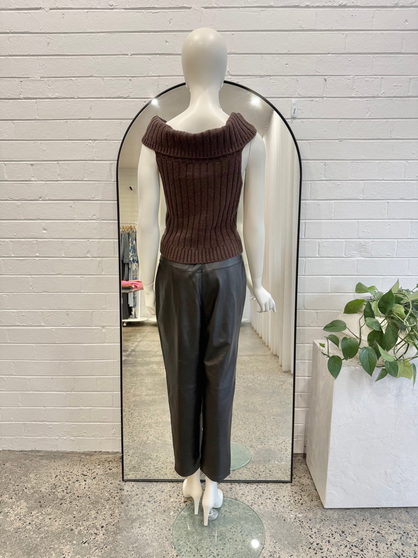 Viktoria and Woods Brown Rockling Off Shoulder Knit - Size 1 (8)