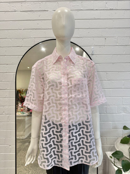 Blanca Billie Shirt in Pink - Size S/M (8-12)