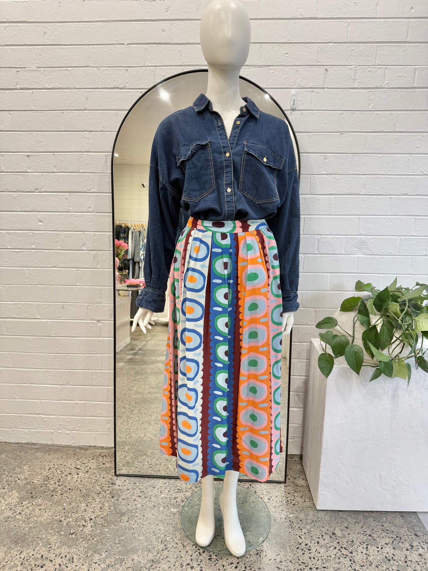Katie Eraser x Gorman Near Naked Midi Skirt - Size 16