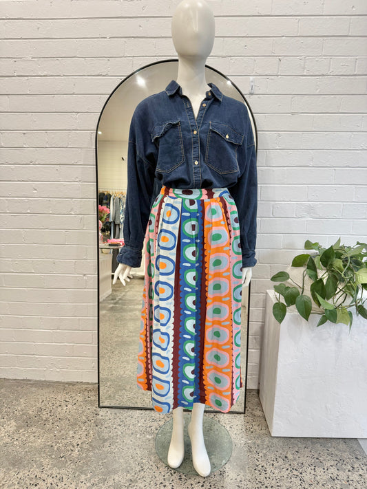 Katie Eraser x Gorman Near Naked Midi Skirt - Size 16