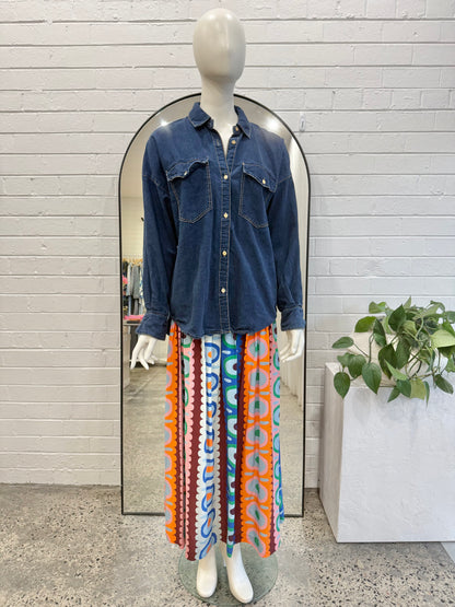 Outland Denim Indigo Denim Shirt - Size XL (14 - 16)