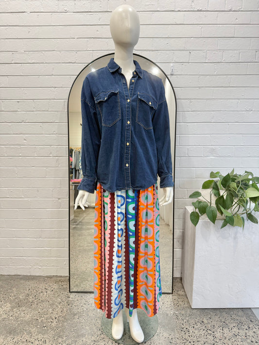 Outland Denim Indigo Denim Shirt - Size XL (14 - 16)