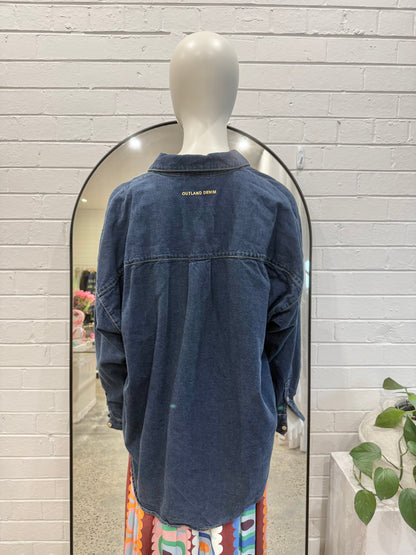 Outland Denim Indigo Denim Shirt - Size XL (14 - 16)