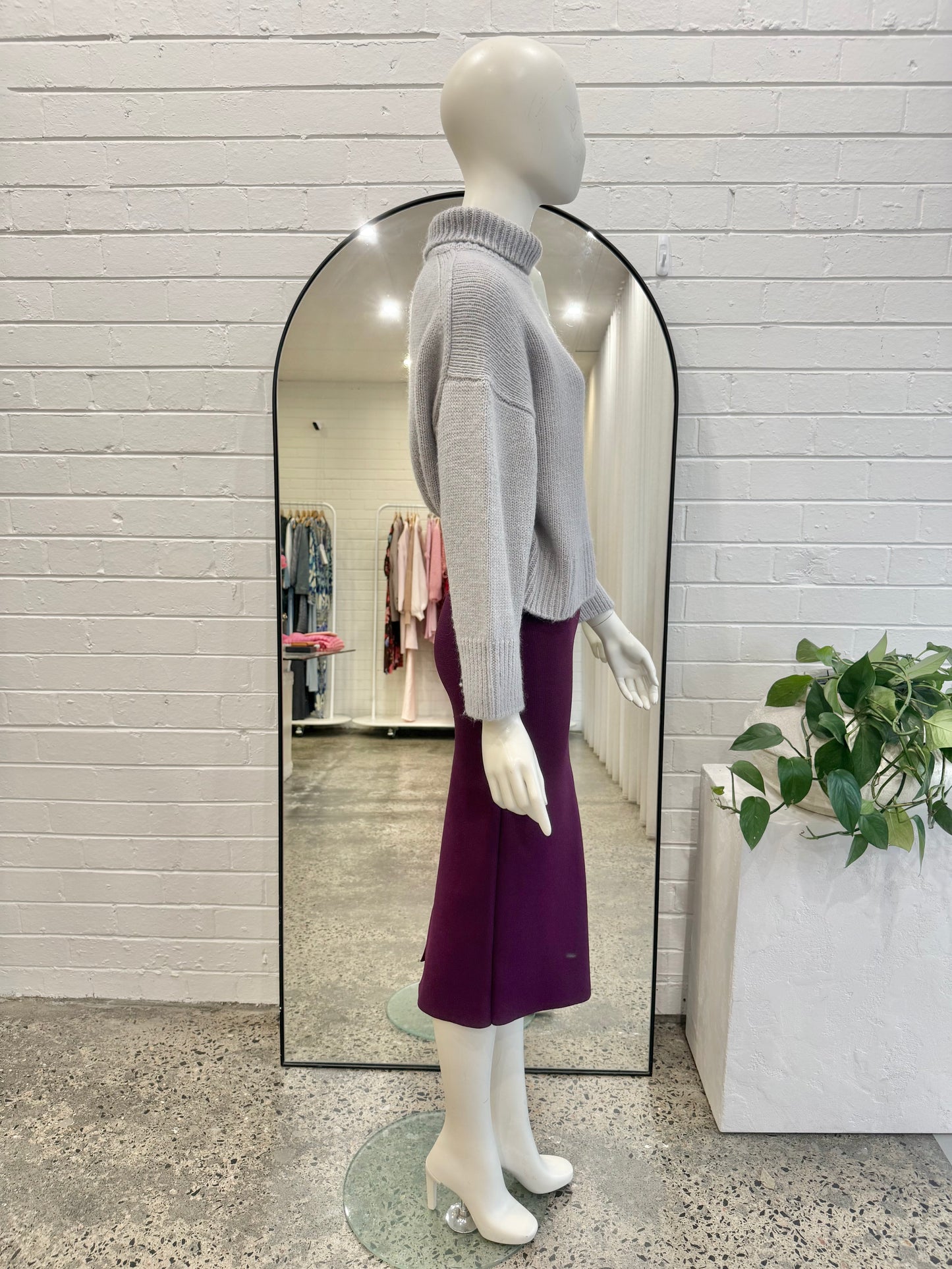 Scanlan Theodore Grey Wool Blend Knit Jumper - Size M (10)