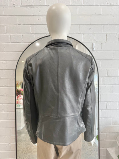 Marcs Black Lani Leather Jacket - Size 14