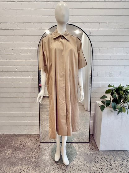 All Saints 'Tina' Short Sleeve TrenchCoat in Camel - Size M/L (12-14)