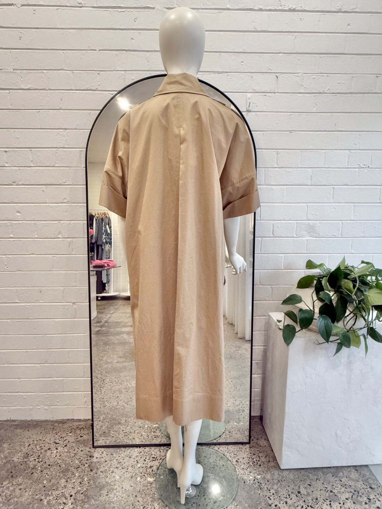 All Saints 'Tina' Short Sleeve TrenchCoat in Camel - Size M/L (12-14)
