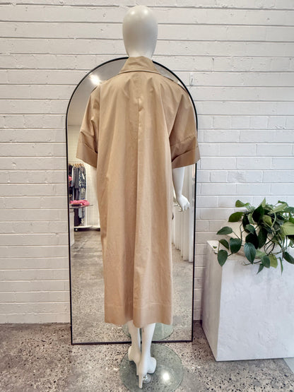 All Saints 'Tina' Short Sleeve TrenchCoat in Camel - Size M/L (12-14)