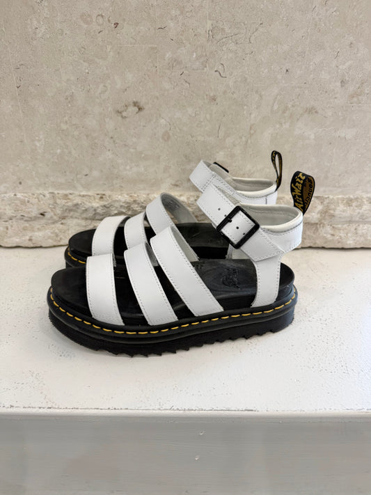 Dr Martens 'Blaire' Hydro Sandals in White - Size 38