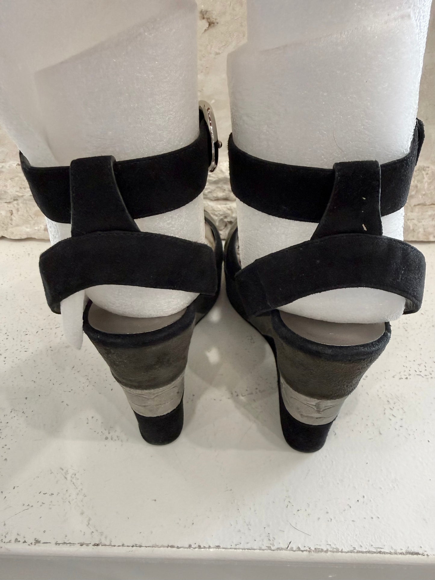 Coach Suede Wedge Sandals - Size 8.5 (39)
