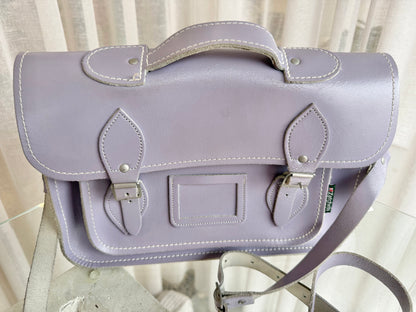 Zatchels Handmade Leather Satchel Bag in Purple
