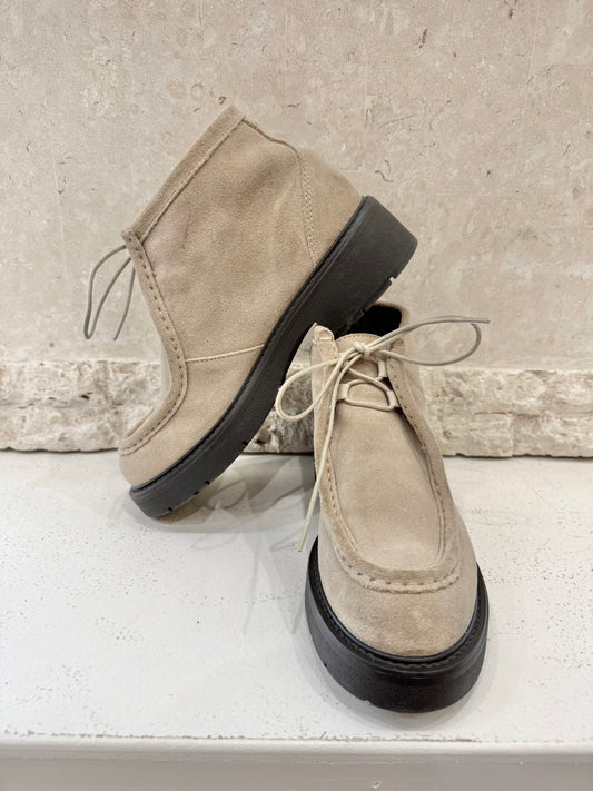 Cos Beige Lace Up Suede Ankle Boots - Size 38