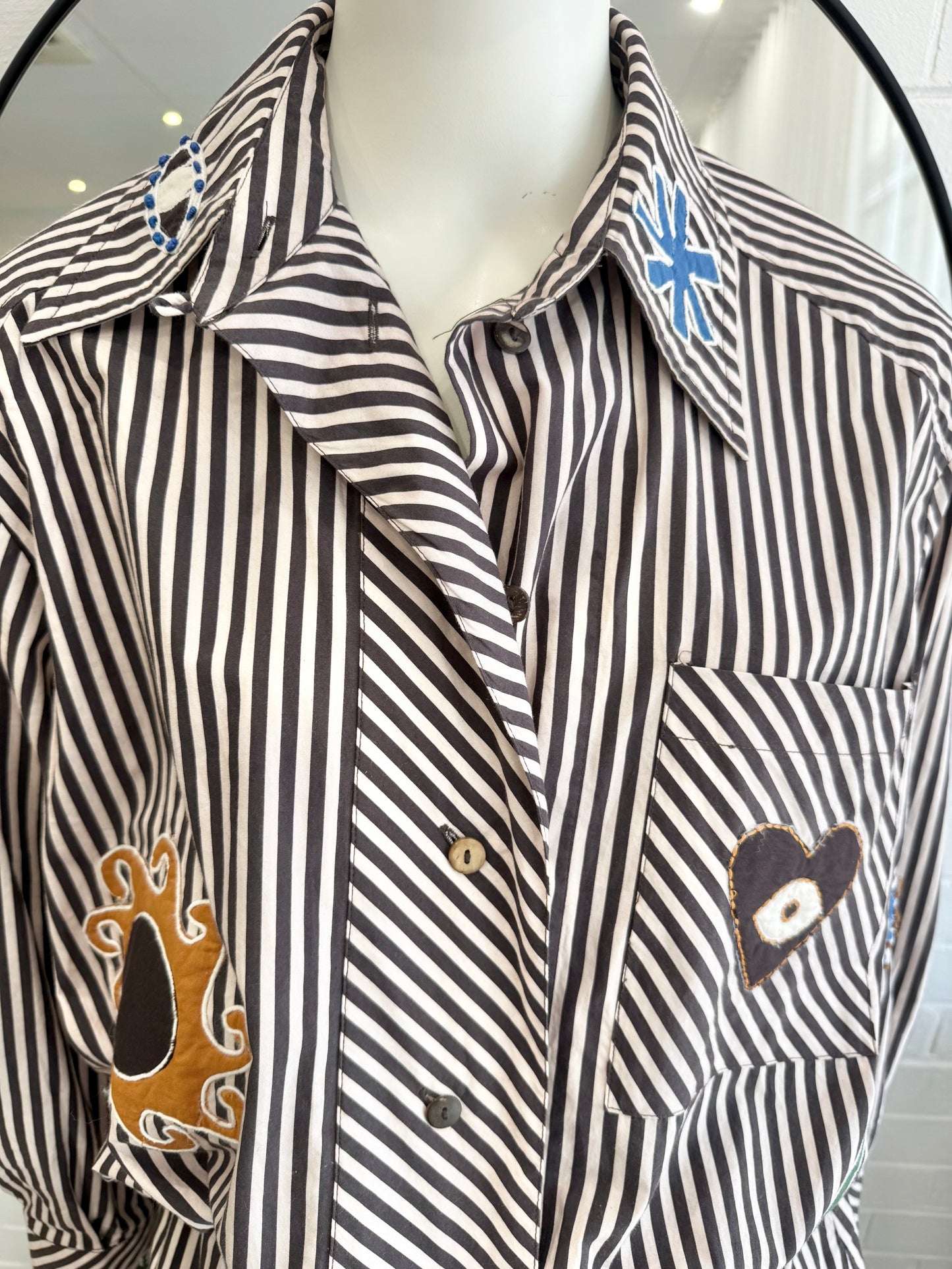 Alemais Chocolate Sirocco Embroidered Shirt and Short Set - Size 8