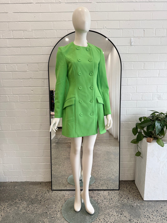 Misha Apple Green Caisyn Blazer Mini Dress - Size M (10)