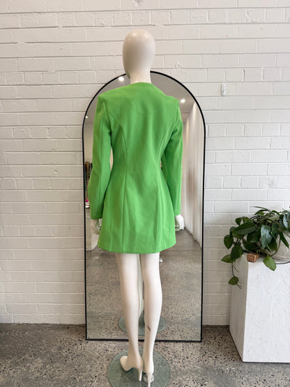 Misha Apple Green Caisyn Blazer Mini Dress - Size M (10)