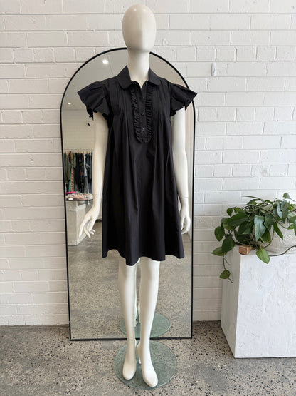 Lee Matthews Black Charlotte Mini Dress - Size 1 (8)