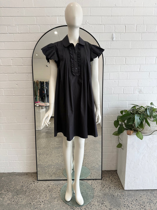 Lee Matthews Black Charlotte Mini Dress - Size 1 (8)