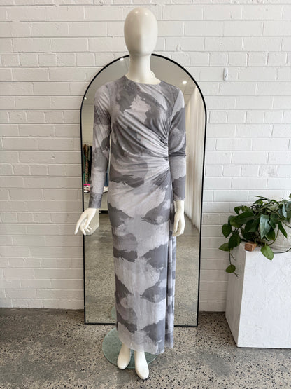 Scanlan Theodore Cloud Mesh Print Midi Dress - Size 10