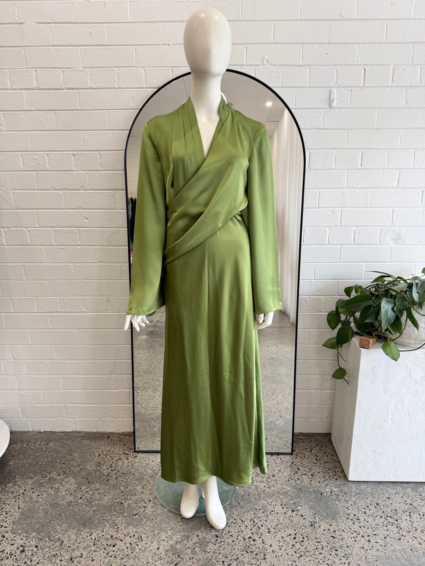 Acler Fern Green Piccadily Maxi Dress - Size 12