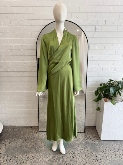 Acler Fern Green Piccadily Maxi Dress - Size 12
