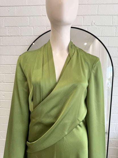 Acler Fern Green Piccadily Maxi Dress - Size 12