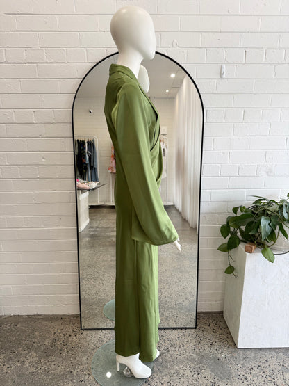 Acler Fern Green Piccadily Maxi Dress - Size 12